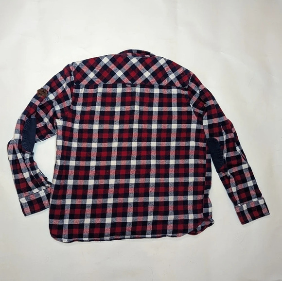 Mountain Warehouse Lumberjack  Flannel Navy Red Plaid Button Down XXL - Picture 3 of 11